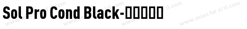 Sol Pro Cond Black字体转换